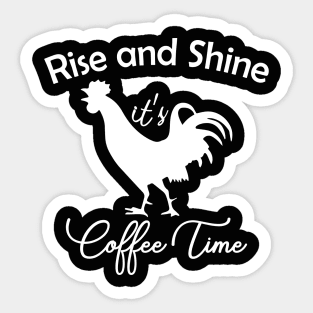 Coffee Time Rise and Shine Sticker